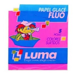 PAPEL GLACE X 1 FLUO LUMA...