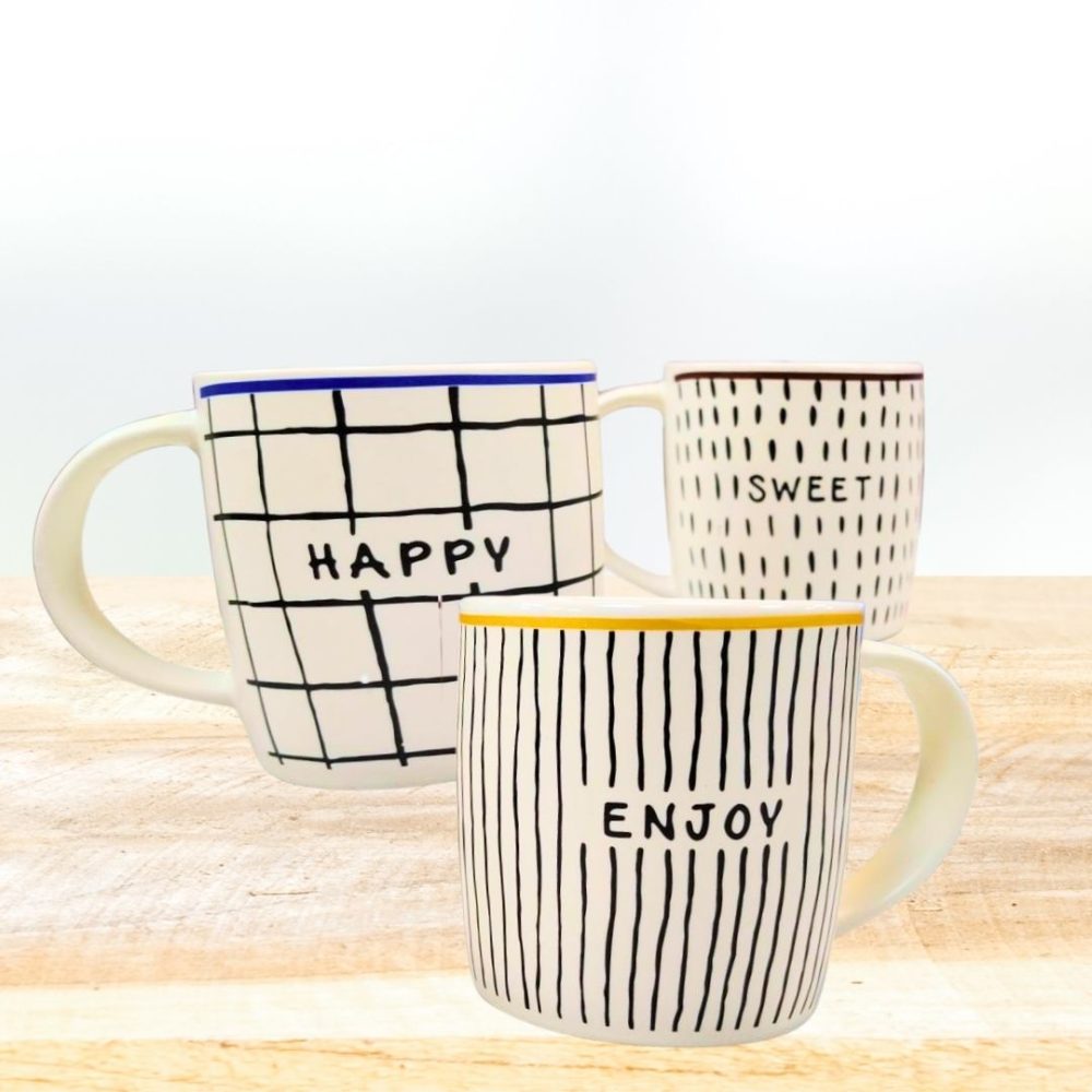 TAZA DE CERAMICA C/ DISEÑO 430ML ART 28142 IAÑ