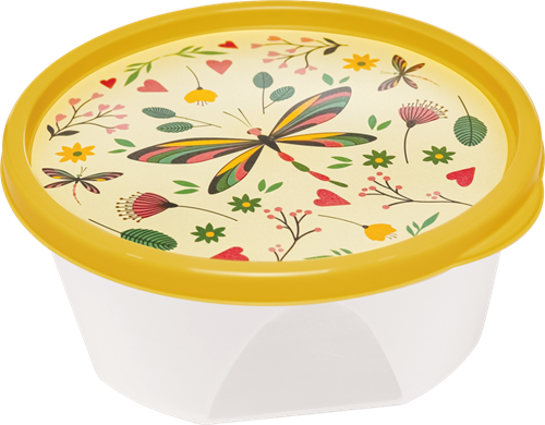 TUPPER REDONDO 1220 ML LIBELULA/COLIBRI ART 304047/4047 DAÑ