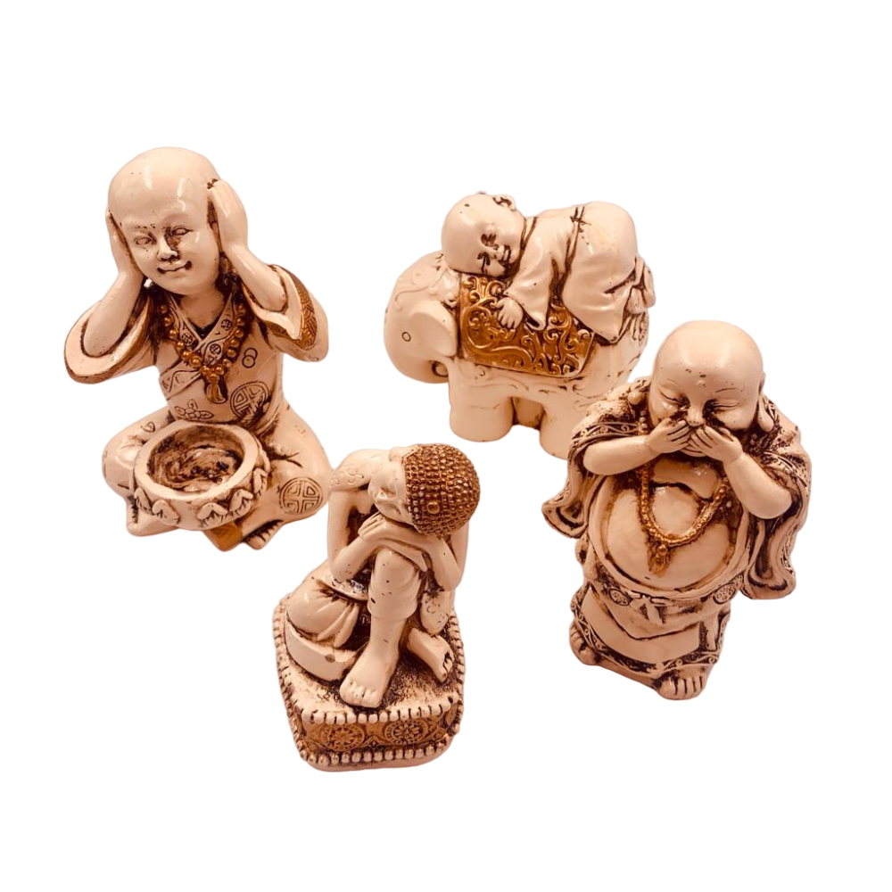 BUDAS Y MONJES MINI DECORADOS 13CM XUNID ART S02 FAÑ