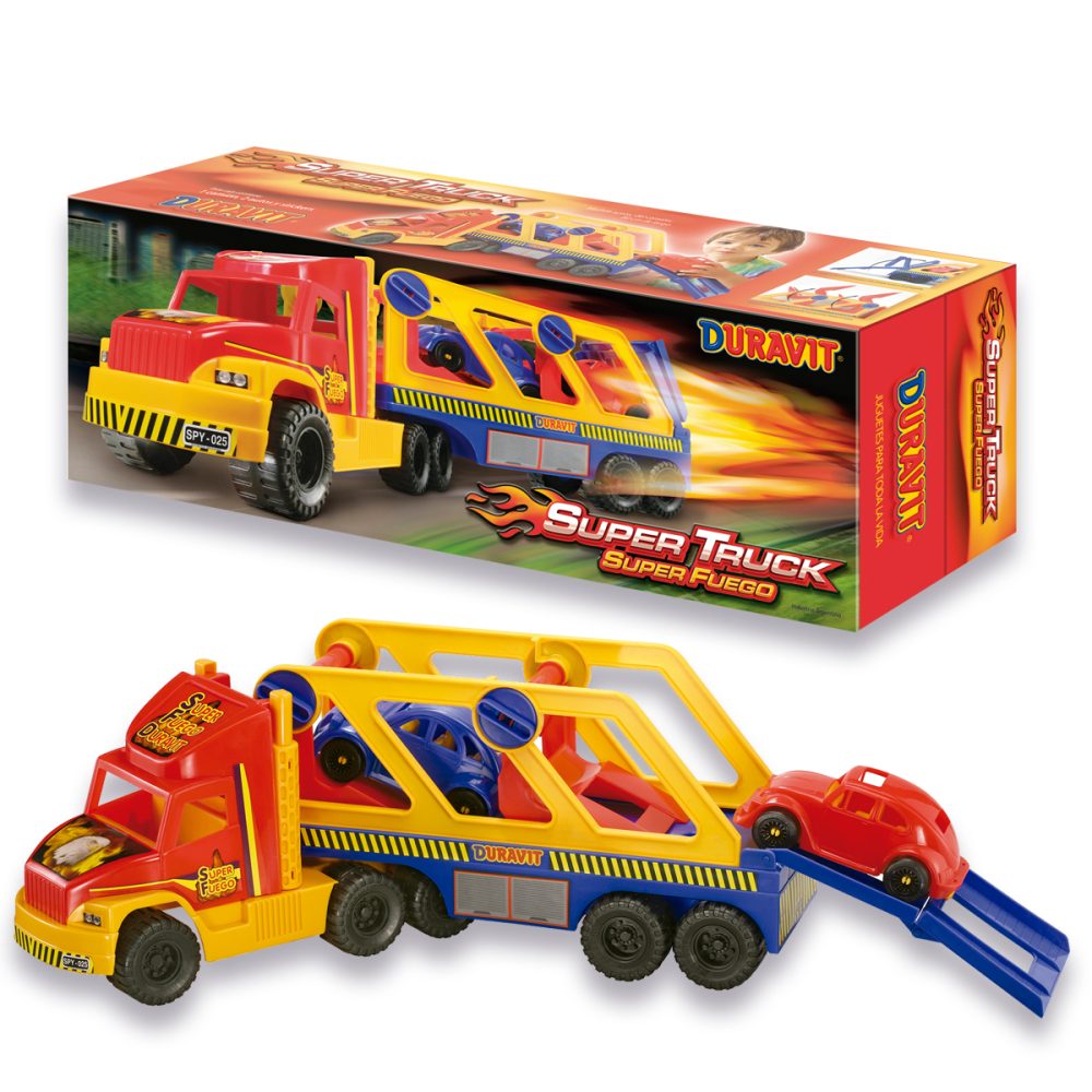 DURAVIT ART 214 CAMION TRANSPORTE CON 2 AUTOS JAÑ