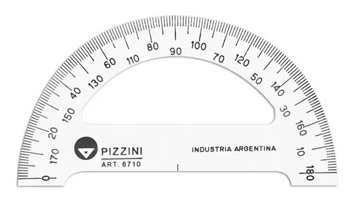TRANSPORTADOR XUNID 180º 10 CM ESCOLAR ART 6710 PIZZINI AAÑ