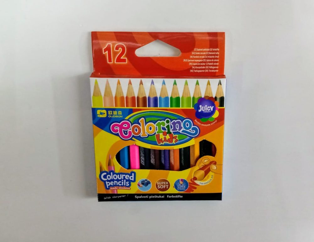 LAPIZ COLOR CORTO COLORING X 12 EN CAJA ART AVA18472 AAÑ