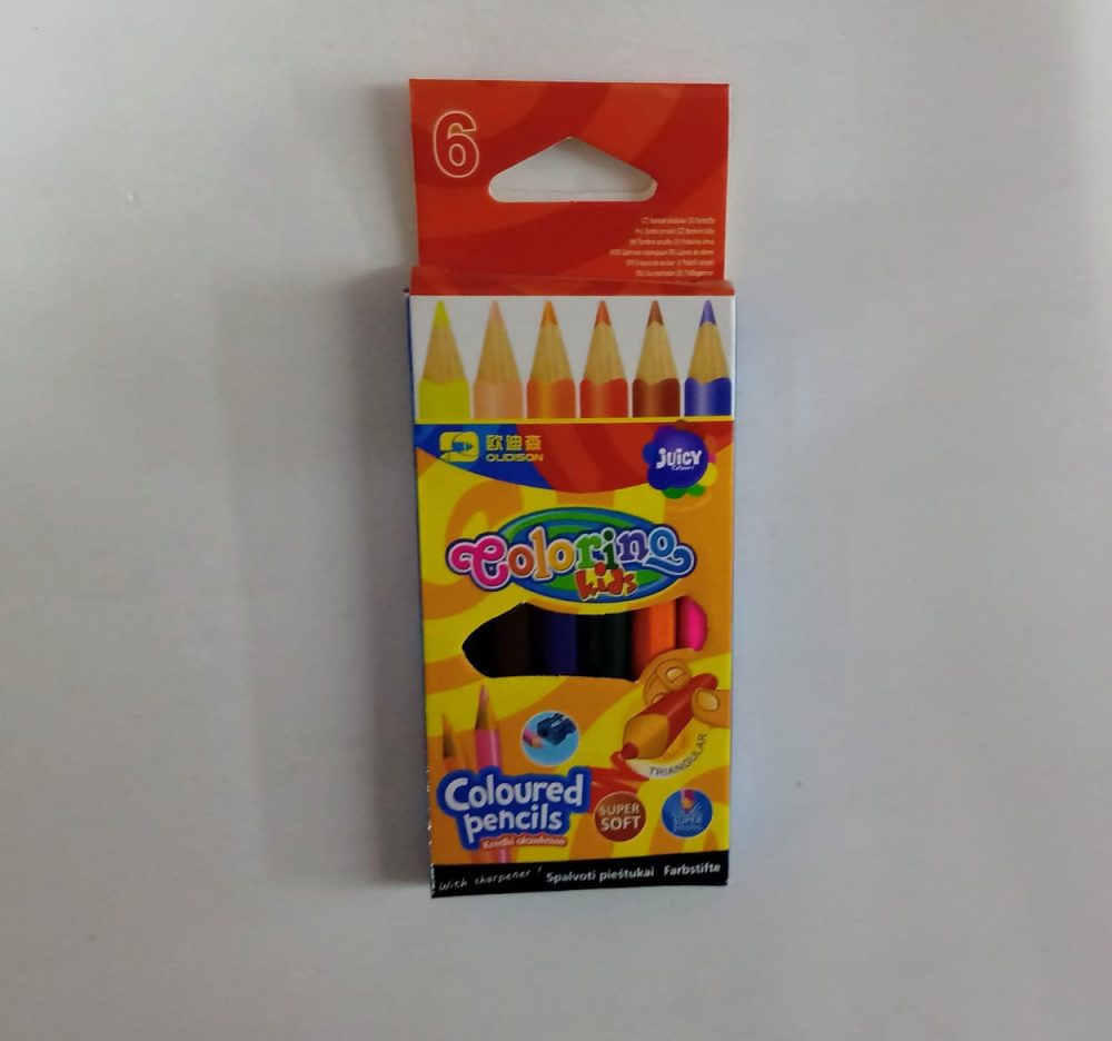 LAPIZ COLOR CORTO COLORING X 6 EN CAJA ART AVA18471 AAÑ