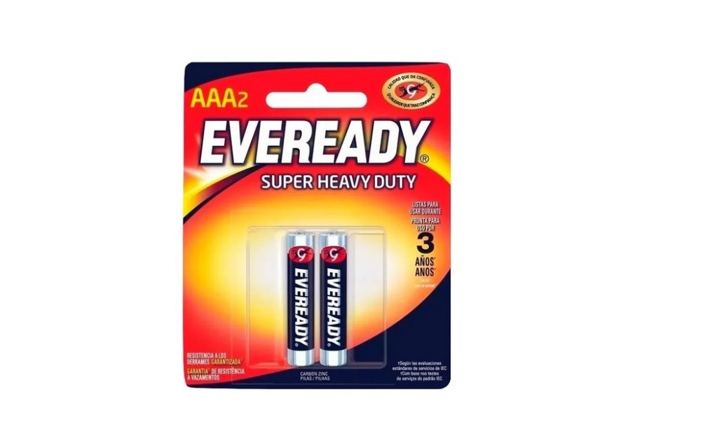 PILA EVEREADY AAA X 2 NEGRA 1212BP2/922334 AAO
