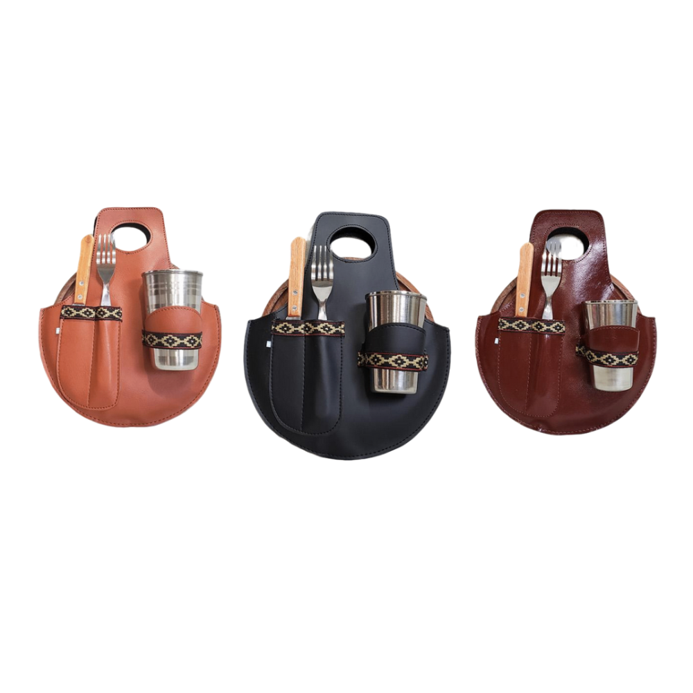 JUEGO ASADO CUBIERTO + TABLA + VASO ART 204 EAÑ