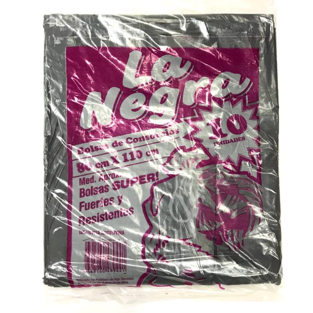 BOLSA DE CONSORCIO 80X110 PAQ DE 10UNID LA NEGRA 1035 CAO