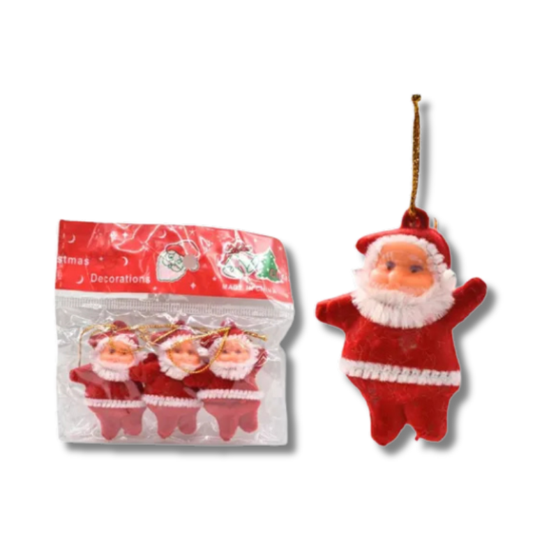 SET ADORNO PAPA NOEL 3X UND ART NS126061 IAÑ