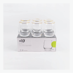 VASO VIDRIO AMPOLLA+BORDE DOR X1UNI 9X7CM ART NS359091 KAÑ