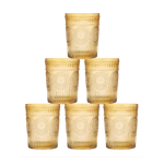 VASO FACETADO BAJO CARAMEL X6 ART RM26-122 CAO