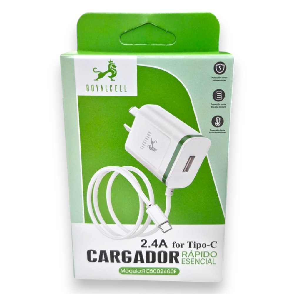 CARGADOR PARED CON CABLE TIPO C ART RC5002400F TC KAÑ