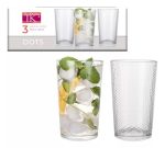SE VASOS TRAGO LARGO DOTS X3 ART 112FC/WH3 DAÑ