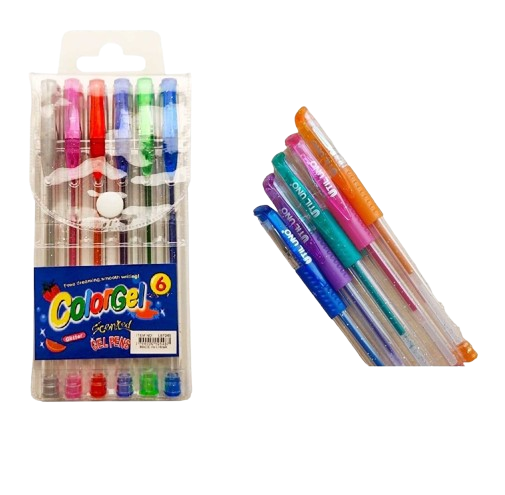 LAPICERAS DE GEL CON GLITTER ART G013-6PCS AAÑ