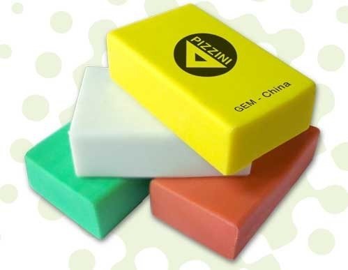 GOMA ESCOLAR XUNIDAD MINI FLUO PIZZINI ART GEMX100 AAO