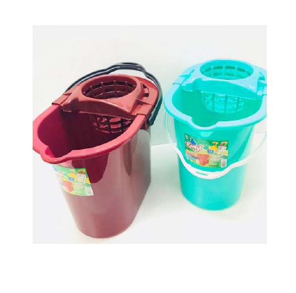 BALDE OVALADO 14LT CON ESCURRIDOR ROMYL ART 202 KAÑ