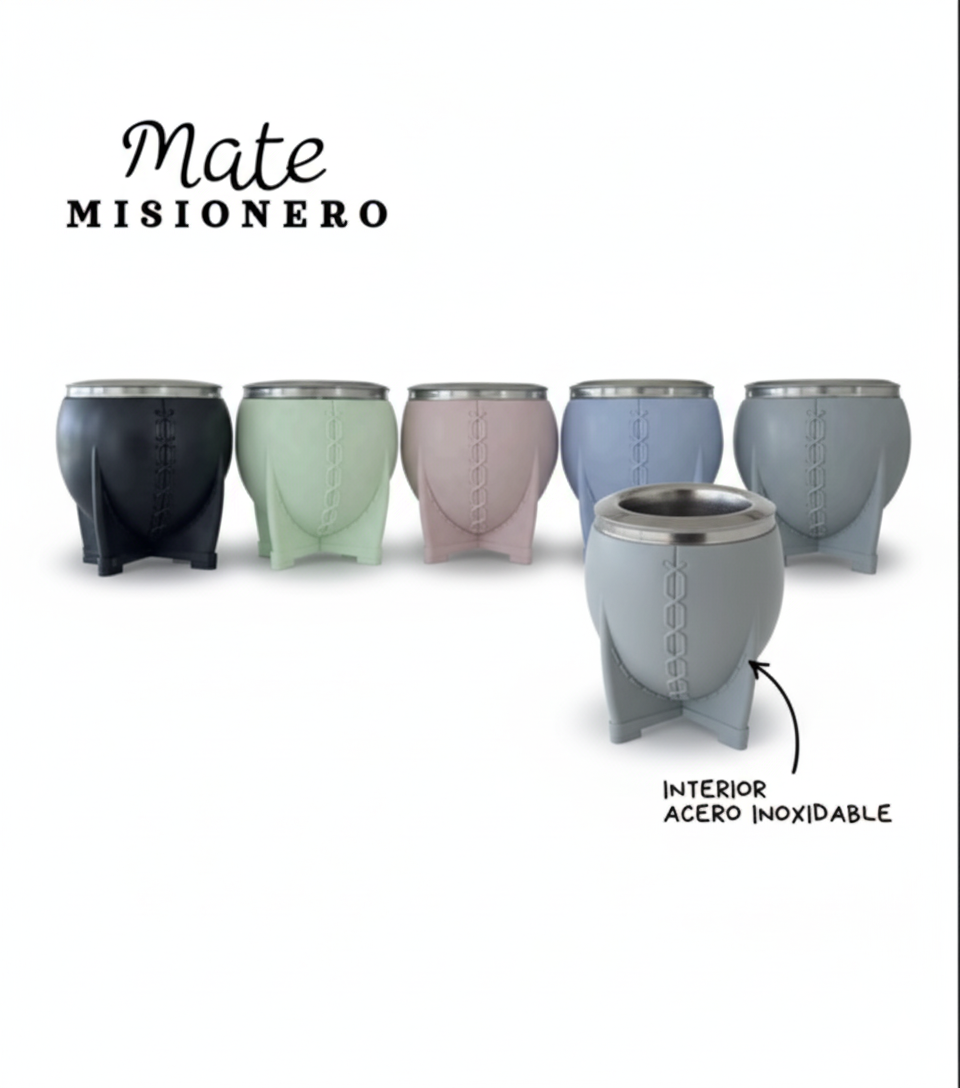 MATE MISIONERO INTERIOR DE ACERO INOX V/COLORE ART 20234 LAÑ