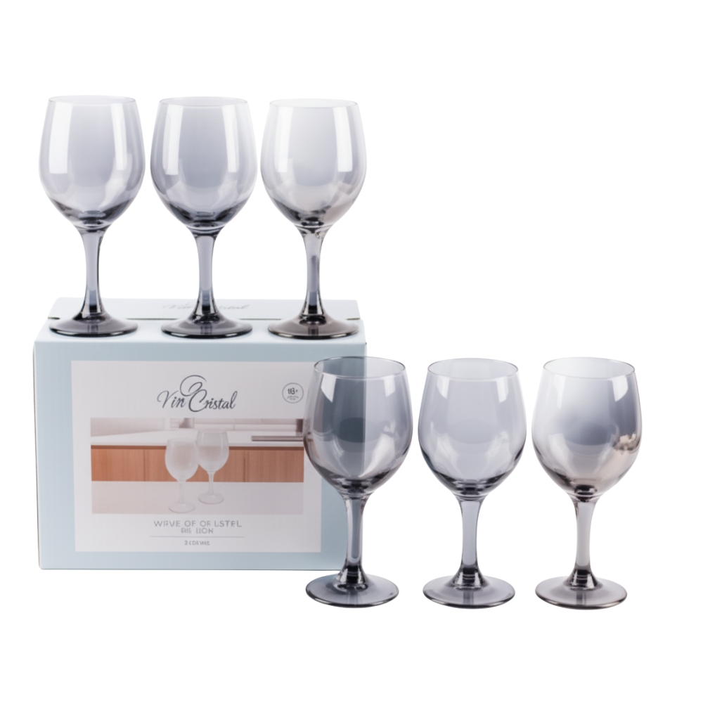 COPA VINO X6 NEGRA  ART CA6082 KAÑ