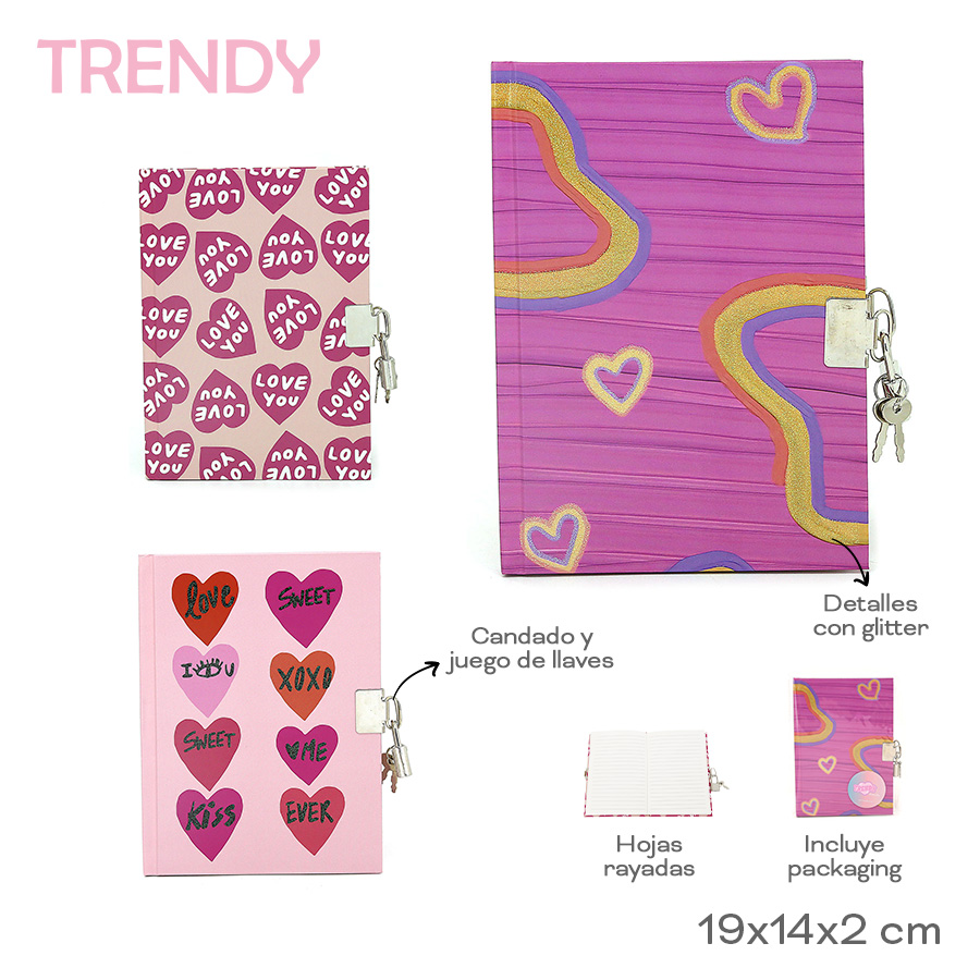 DIARIO INTIMO TRENDY CORAZON ART 30652 KAÑ