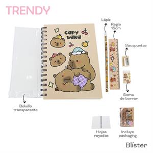 SET STATIONARY TRENDY CAPIBARA ART 30644 KAÑ