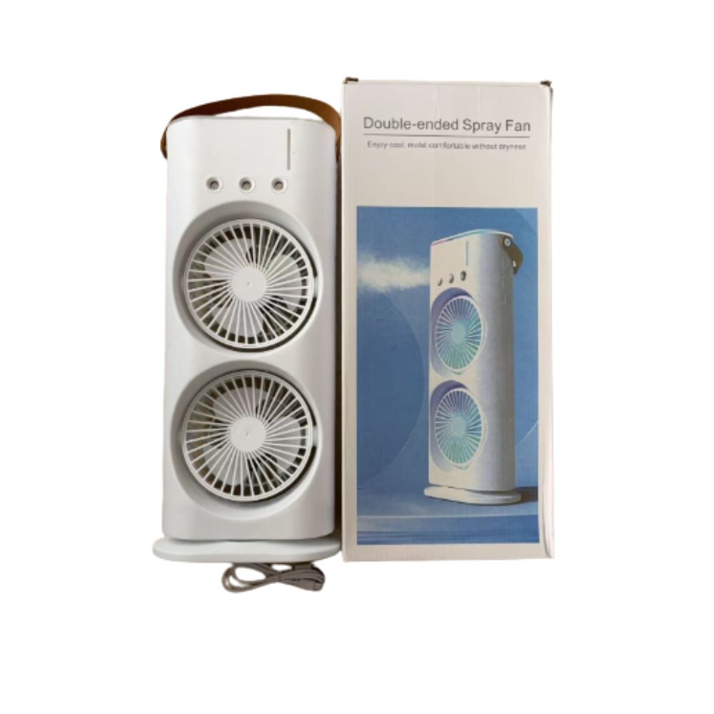 DOBLE VENTILADOR PORTATIL C/LUZ ART F2-4 / JS-F18 KAÑ