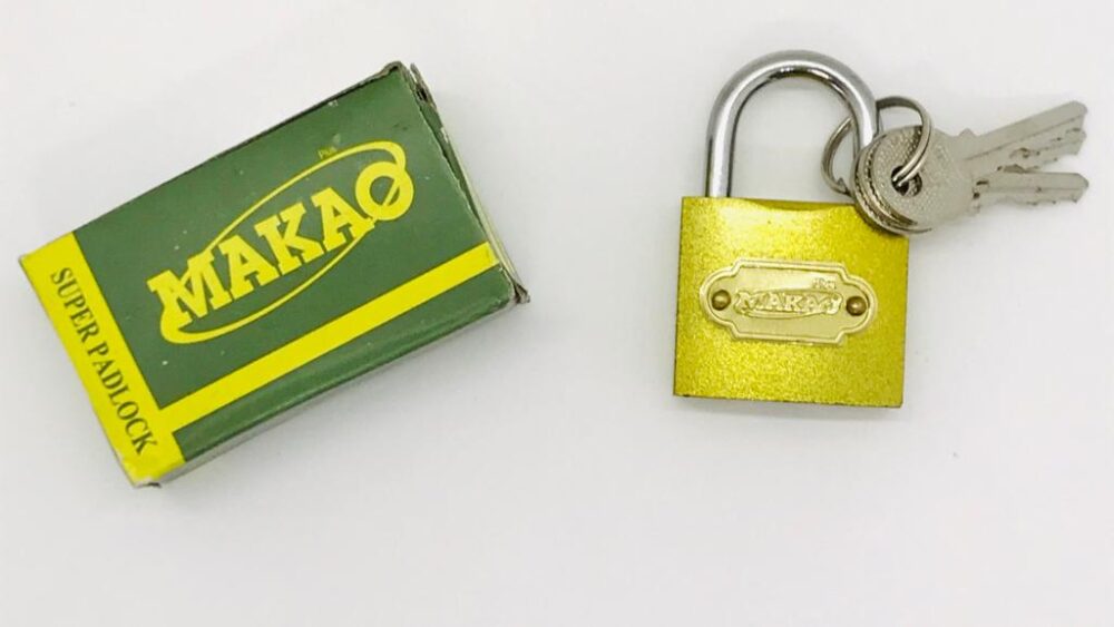 CANDADO DORADO 32MM MAKAO CAJA VERDE KCAND32 LAÑ