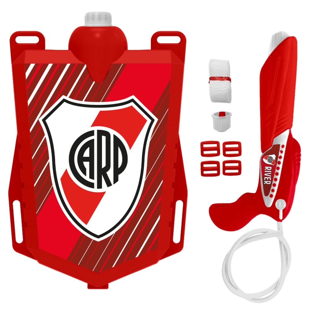 MOCHILA DE AGUA RIVER PLATE 47X36X6CM ART 8561 LAÑ
