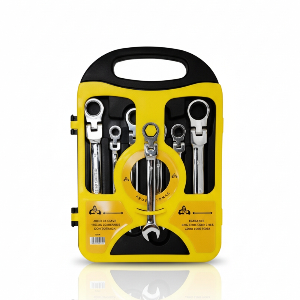 JUEGO DE LLAVE FIJAS C/CRIKER 7Pcs ART SD0435 / ETL122 BAO