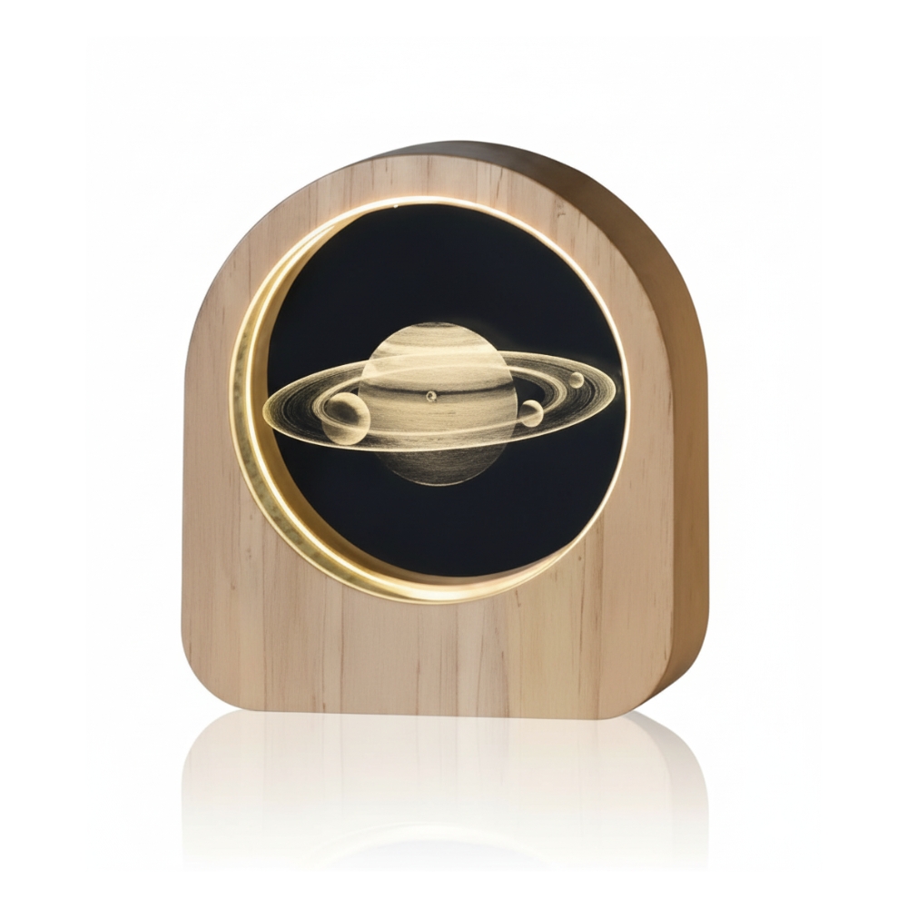 LAMPARA ADORNO ESFERA DE CRISTAL 3D ART JS-4539 LAÑ