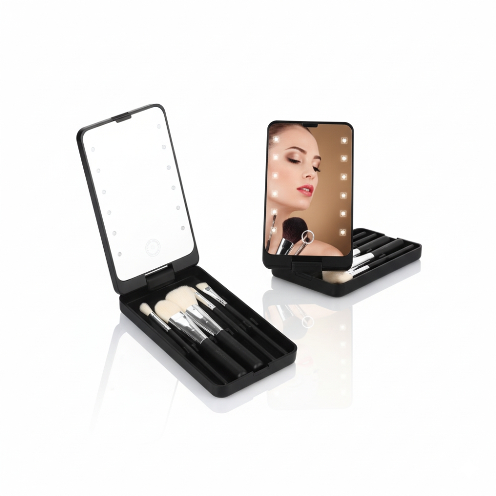 SET DE ESPEJO C/CEPILLO PLEGABLE ART JS-4334 / JK-4334 BAO