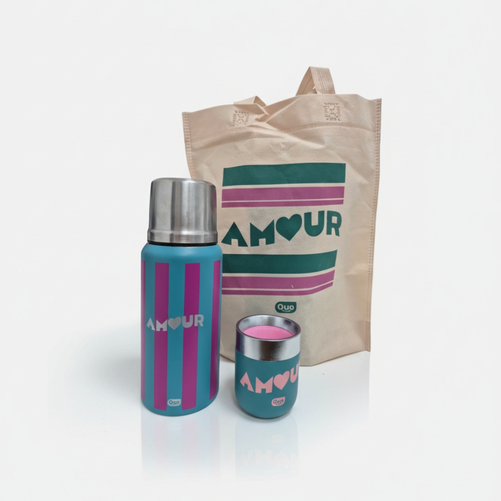 KIT TERMO + MATE + BOLSA AMOUR ART 6089 LAÑ
