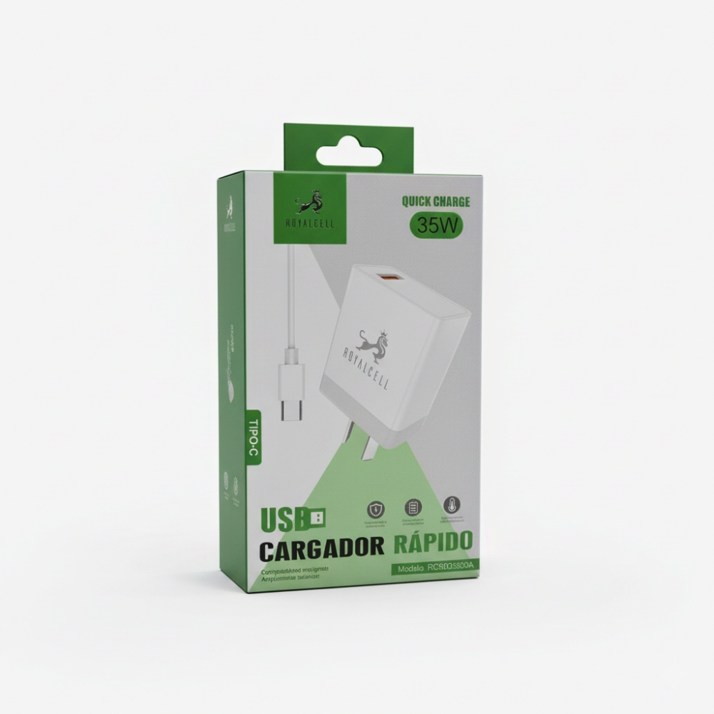 CARGADO RAPID USB + CABLE TIPO C RC9003800A/CZRC9006000A BAO