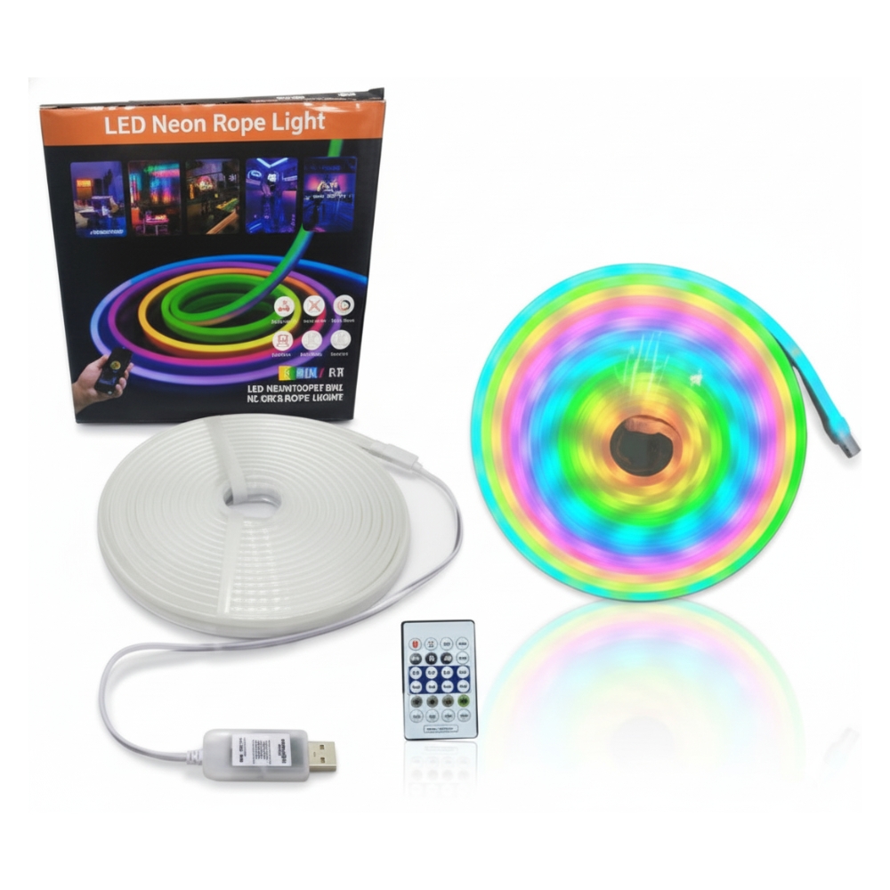 TIRA DE LUCES LED NEÓN USB DE 5 M (RGB) C/CONTROL LN-05 LAÑ
