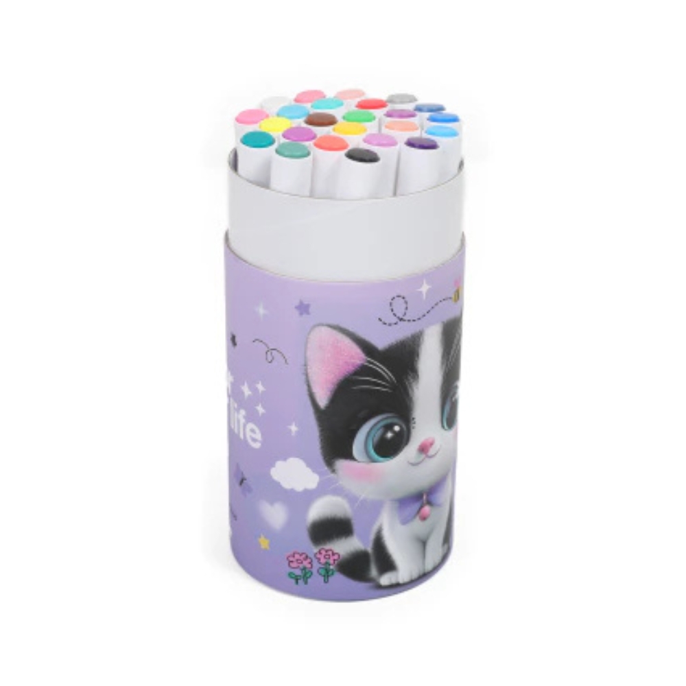 SET DE MARCADORES X24 KIDS CAT GATO C/PACKAGING ART ST54 LAÑ