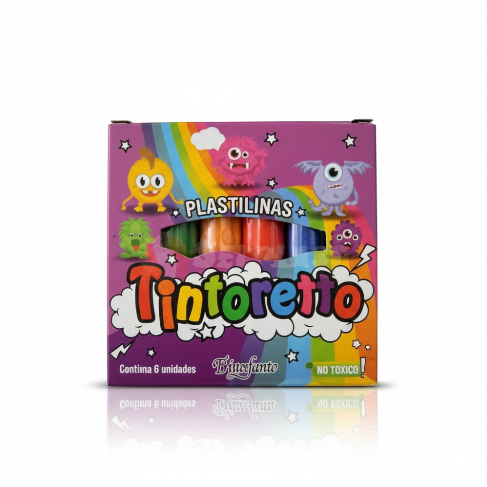 PLASTILINA X 6 PANCITOS 20 GRS TINTORETTO ART 600043 BAO