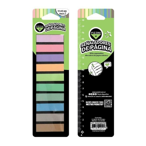 SEÑALADORES AUTOADHESIVAS PASTEL PIZZINI NA124520X10P AAO