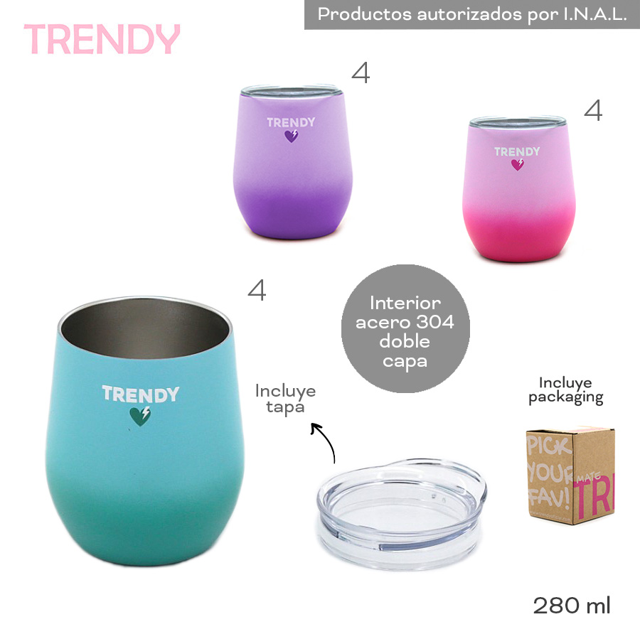 MATE TRENDY C/ TAPA ACERO ART 18486 AAO