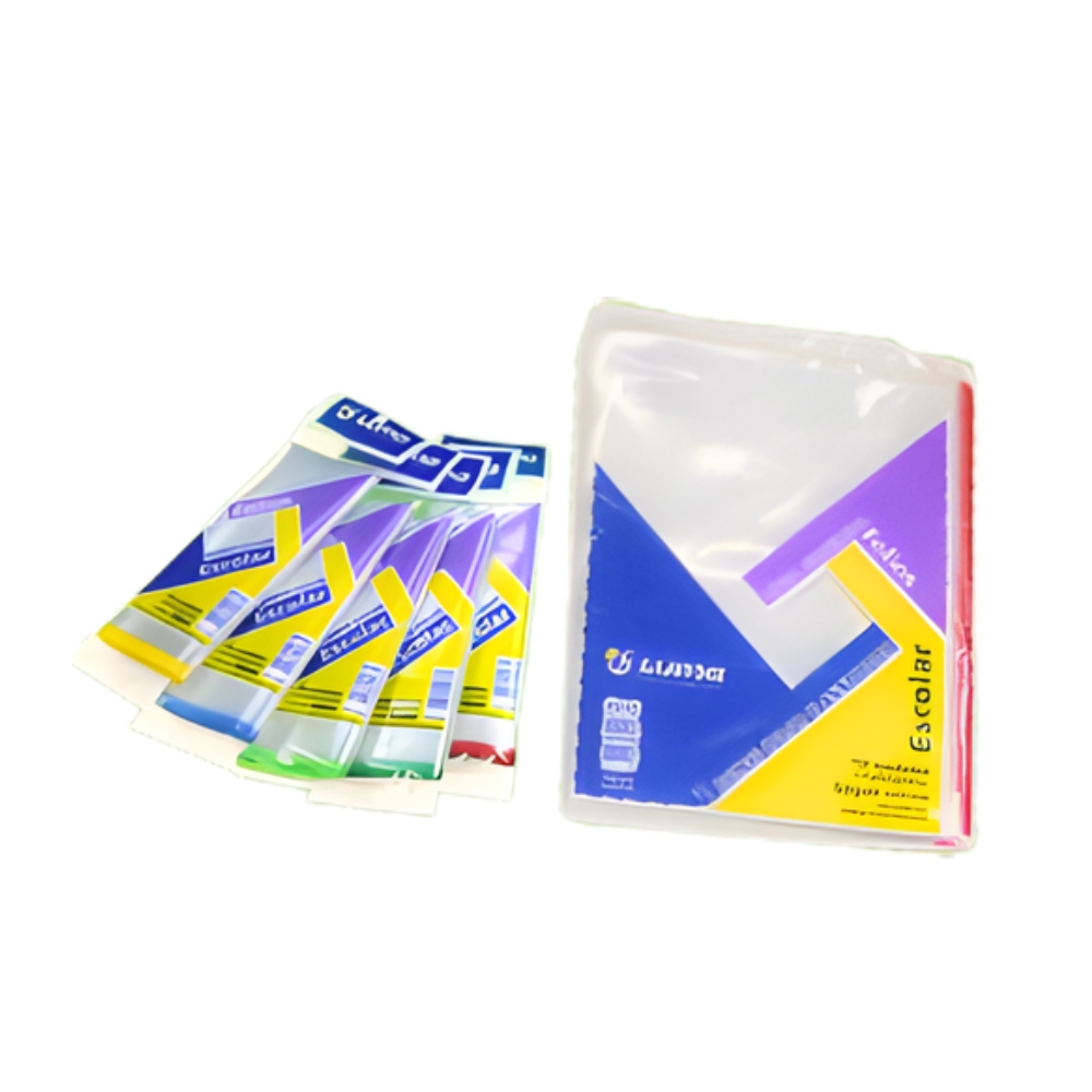 FOLIO A4 BORDE COLOR X10UN SURTIDO ART 31146 LAÑ