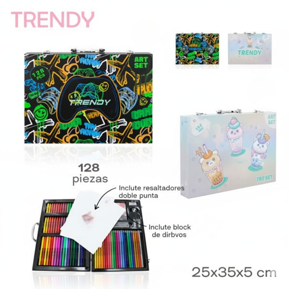 SET DE ARTE TRENDY 128PCS ART 31018 LAÑ