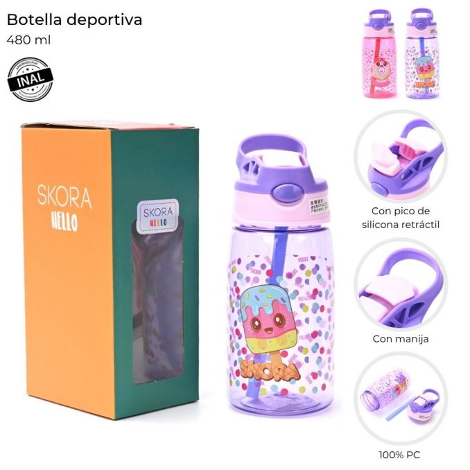 BOTELLA INFANTIL PICO RETRACTIL 480ML ART 41910 AAO