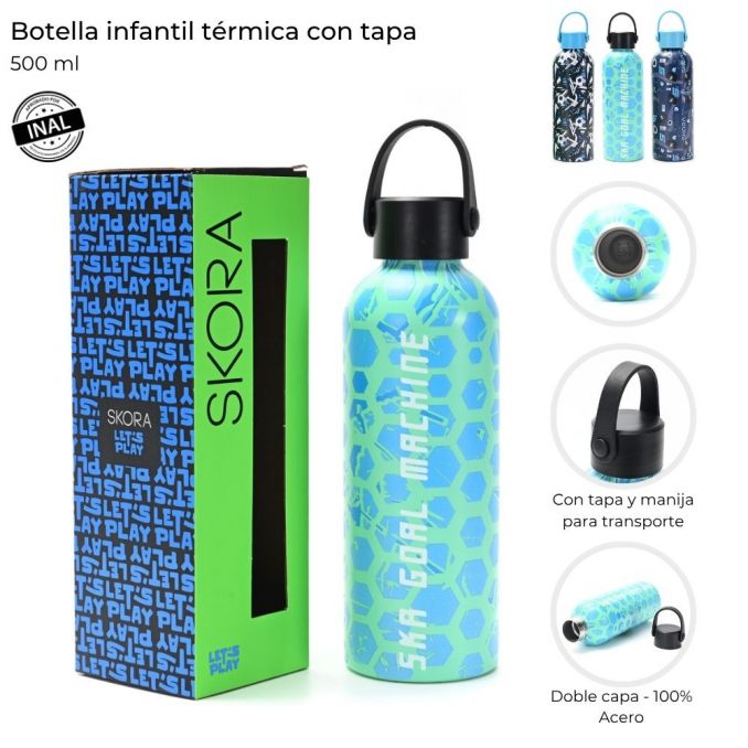 BOTELLA INFANTIL TERMIOCA C/TAPA 500ML ART 41911 AAO