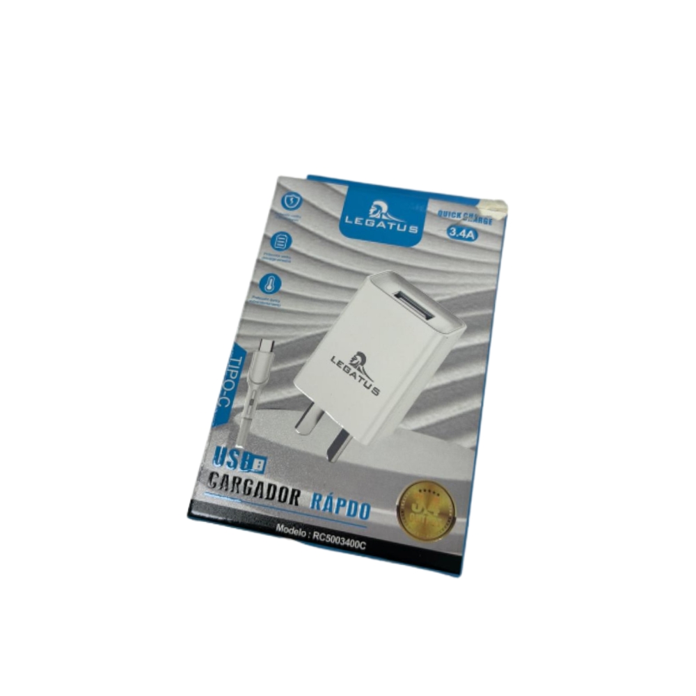 CARGADOR TIPO C LEGATUS 3.4A ART LEG5003400C AAO