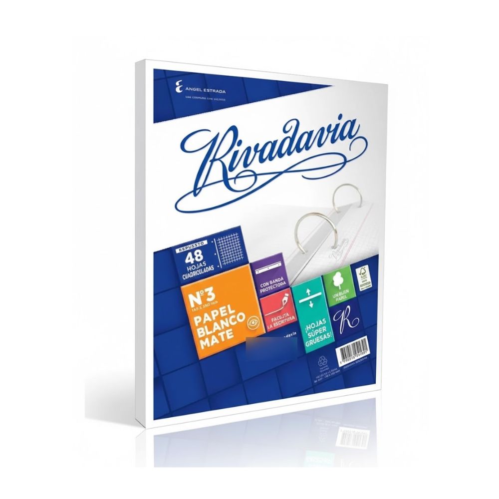 REPUESTO RIVADAVIA N3 CUADRICULADA 48HJS ART 478523 AAO