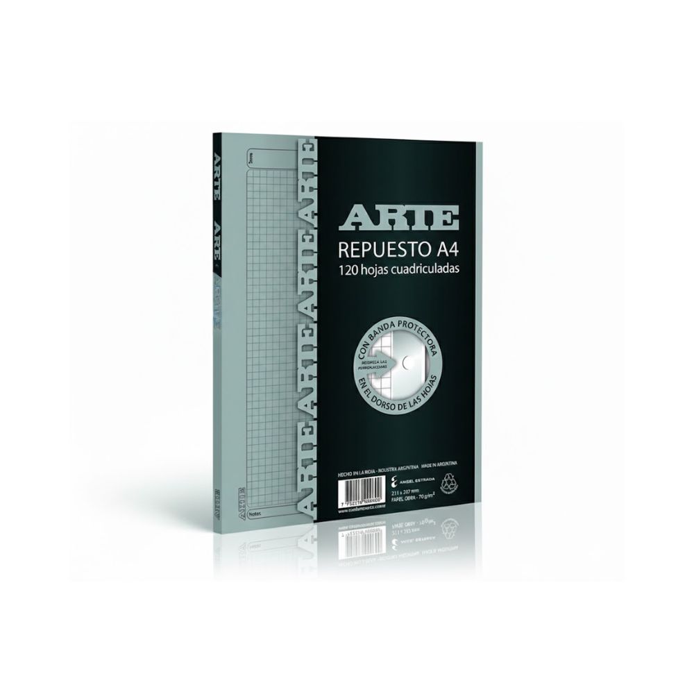 REPUESTO ARTE A4 X 120H CUA 5 AGUJEROS ART 338264 BAO