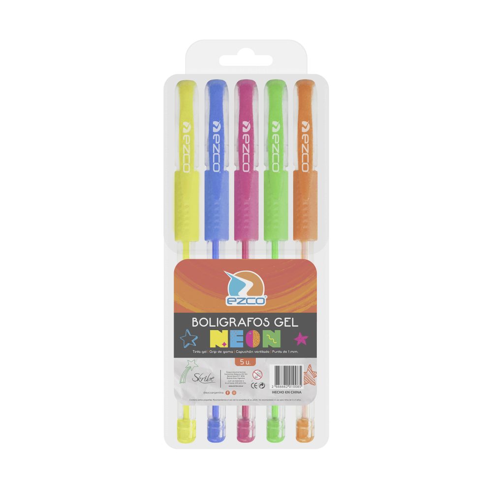 BOLIGRAFO NEON X5 UNID EZCO ART 201002-5N KAÑ