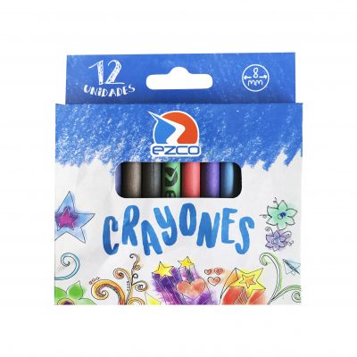 CRAYONES ESCOLARES DE COLORES X12 UNID EZCO 172302 KAÑ