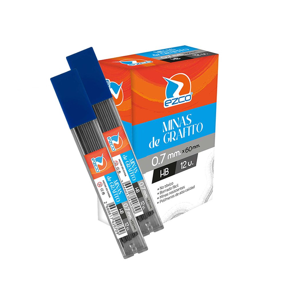 MINA GRAFITO 0.7MM HB EZCO XUNID 174207-HB BAO