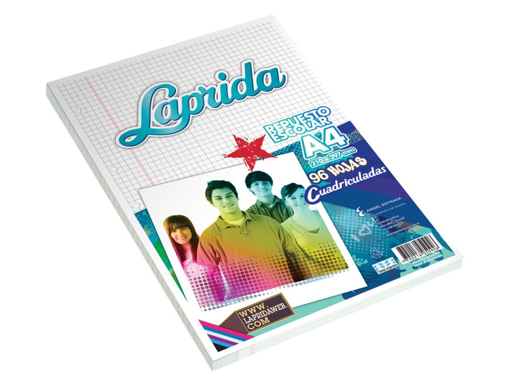 REPUESTO LAPRIDA A4 96H CUADRICULADO ART 622133 BAO