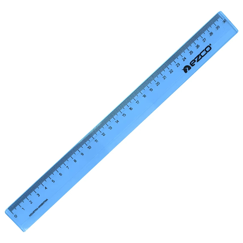 REGLA ESCOLAR AZUL EZCO 30CM XUNID 412003 BAO