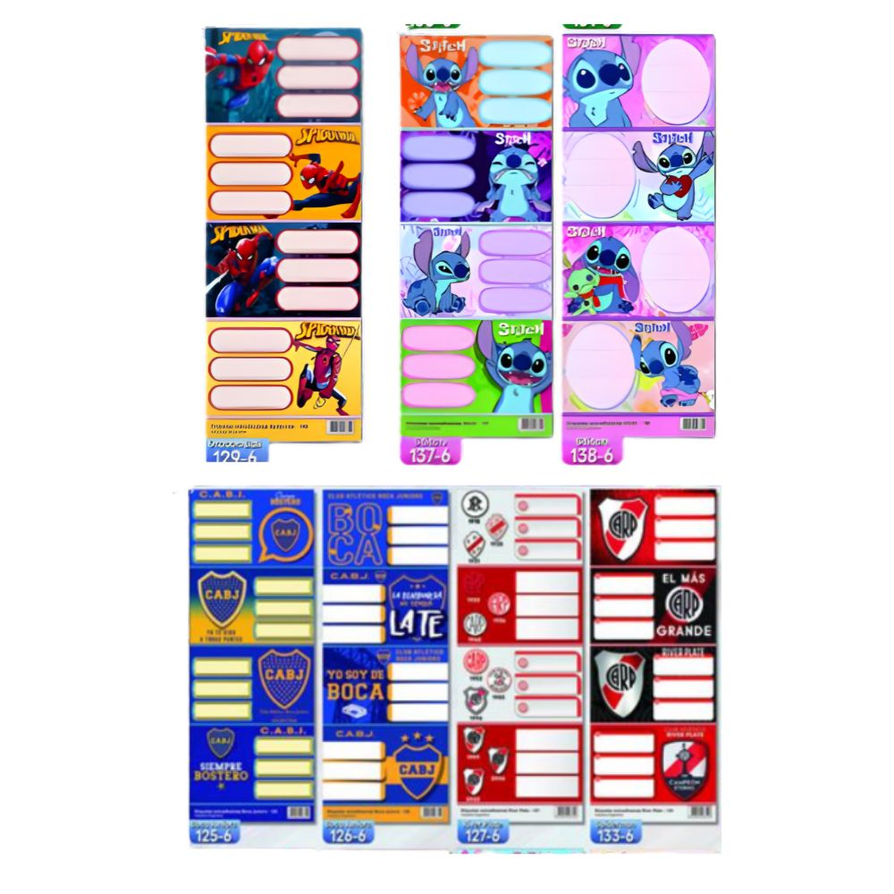 PACK DE ETIQUETAS SURTIDAS ART M12 BAO