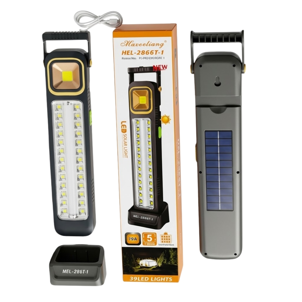 LUZ DE EMERGENCIA SOLAR USB 26+2 LED 30W ART  JD-2866T-1 EAO